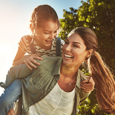 woman giving piggyback ride